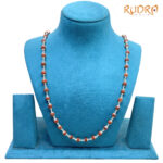 Silver Capped Rudraksha mala - 8MM (54 beads)
