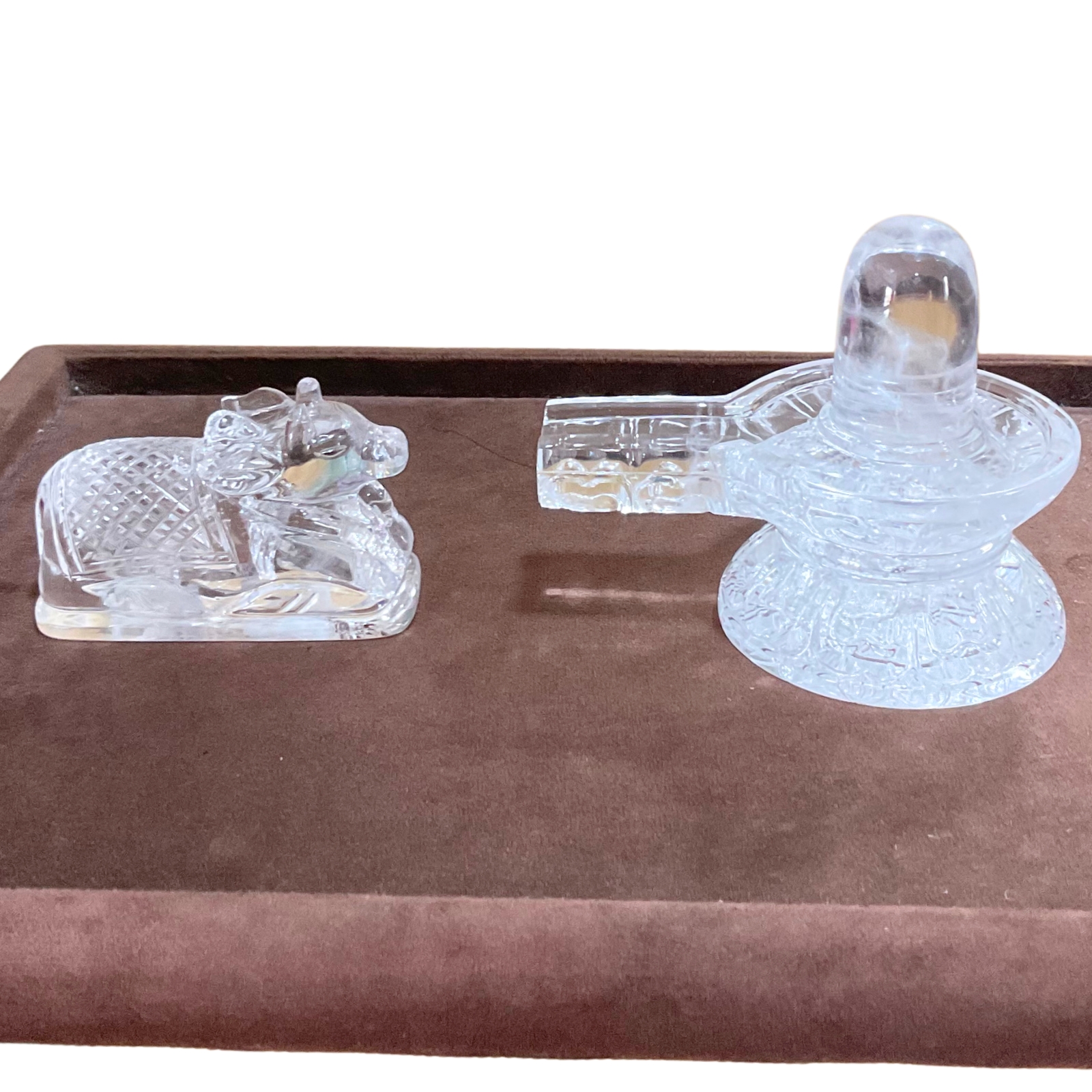 Sphatik Shivling with Nandi ji 4 Inches 760 Grams
