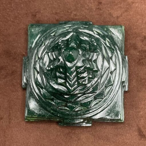 Green Jade Shree Yantra 3.75 inches