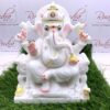 Makrana Marble Ganesha Murti 10 Inches / 5 Kg