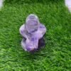 (ओरिजिनल स्फटिक लिंगम) Original Sphatik Lingam With Amethyst Base 113 Grams (4 Inches)