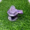 (ओरिजिनल स्फटिक लिंगम) Original Sphatik Lingam With Amethyst Base 113 Grams (4 Inches)