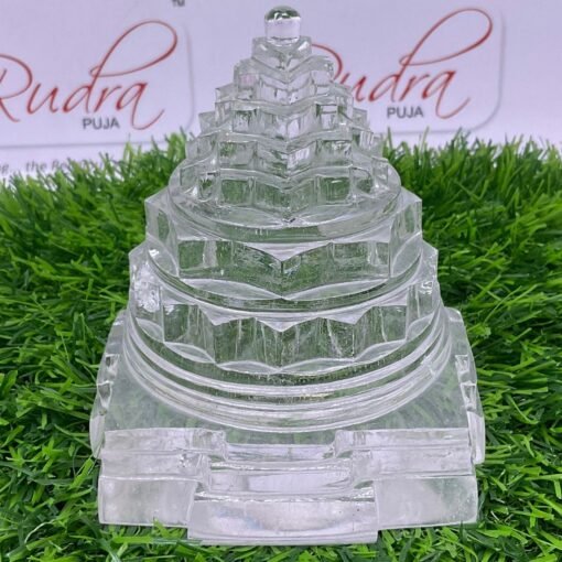 Crystal Sphatik Shree Yantra (5 Inches - 938 Grams )