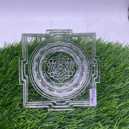 Exclusive South Indian Sphatik Shree Yantra (3.5 Inches - 975 Grams )