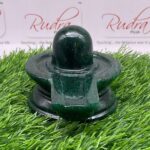 Green Jade Maragatha Shiv Ling 3 Inches 653 Grams