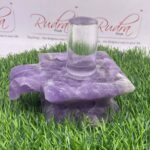 Sphatik Lingam With Amethyst Square Base