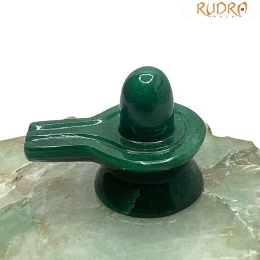 Green Jade Shivling - 2 Inch ( 112 Gram )