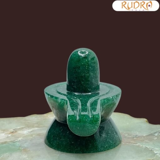 Green Jade Shivling 2.25 Inch ( 127 Gram )