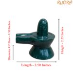 Green Jade Shivling - 2.25 Inches - (109 Grams)