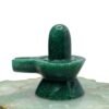 Green Jade Shivling - 2.75 Inch ( 178 Gram )