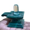 Sphatik Lingam with Square Green Jade Base