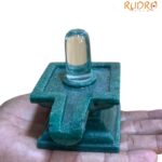 Sphatik Lingam with Square Green Jade Base