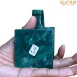 Sphatik Lingam with Square Green Jade Base