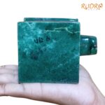 Square Shivling with Green Jade Base 4 inches (462 Grams)