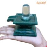 Square Shivling with Green Jade Base 4 inches (462 Grams)