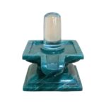 Square Shivling with Green Jade Base 4 inches (462 Grams)