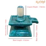 Square Shivling with Green Jade Base 4 inches (462 Grams)