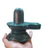 Green Jade Maragatha Shiv Ling 5.5 Inches 1432 Grams