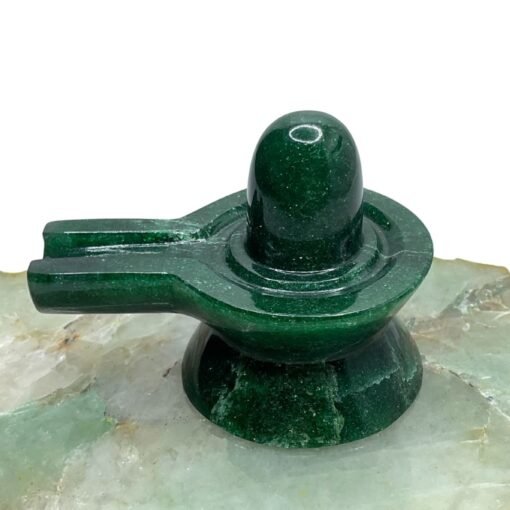 Green Jade Marakatha Shiv Lingam (2.25 Inch) 153 Gram