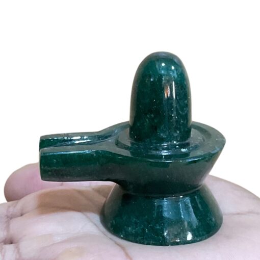 Green Jade Marakatha Shiv Lingam - (2.25 Inches) - 102 Grams