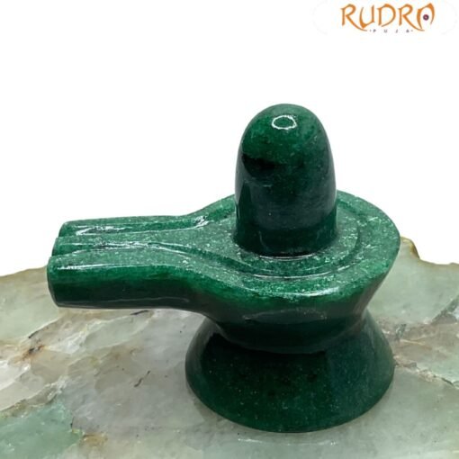 Green Jade Marakatha Shiv Lingam (2 Inch) 105 Gram