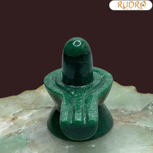 Green Jade Marakatha Shiv Lingam (2 Inch) 105 Gram