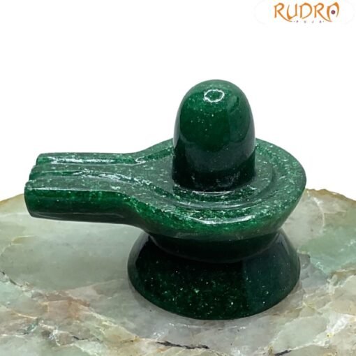 Green Jade Marakatha Shiv Lingam (2 Inch) 95 Gram