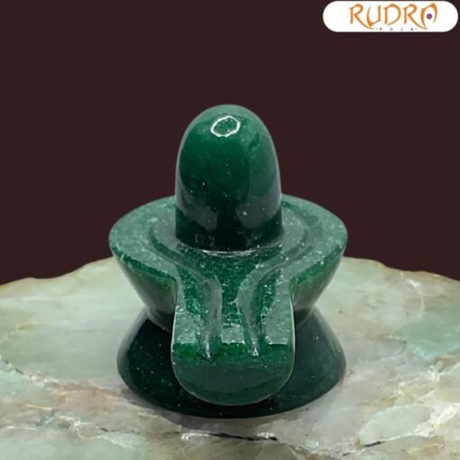 Green Jade Marakatha Shiv Lingam (2 Inch) 95 Gram