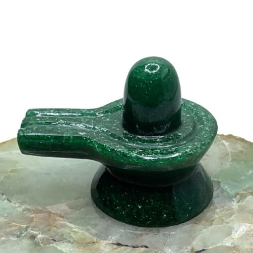 Green Jade Marakatha Shiv Lingam (2 Inch) 95 Gram