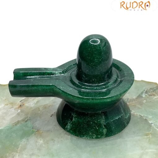 Green Jade Marakatha Shiv Lingam (2.25 Inch) 153 Gram