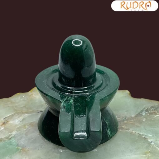 Green Jade Marakatha Shiv Lingam (2.25 Inch) 153 Gram