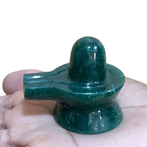 Green Jade Shivling - 1.75 Inches - (76 Grams)
