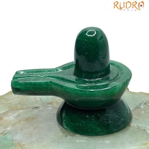 Green Jade Shivling 2 Inch ( 125 Gram )