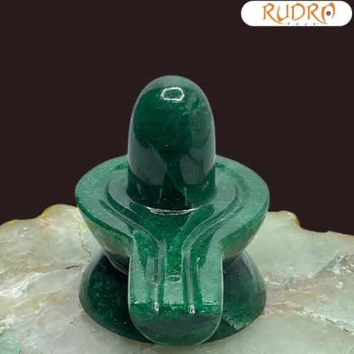 Green Jade Shivling 2 Inch ( 125 Gram )
