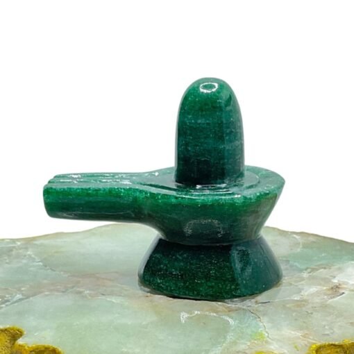 Green Jade Shivling 2.25 Inch ( 110 Gram )