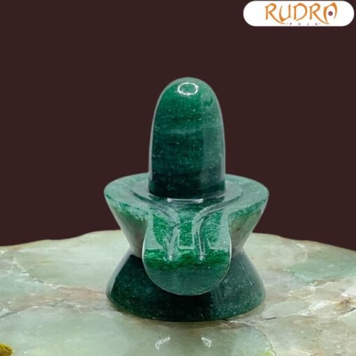 Green Jade Shivling 2.25 Inch ( 110 Gram )