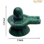 Green Jade Shivling 2.25 Inch ( 182 Gram )
