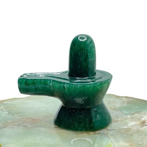 Green Jade Shivling 2.25 Inch ( 80 Gram )