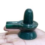 Green Jade Shivling - 2.25 Inches - ( 103 Gram )