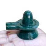 Green Jade Shivling - 2.25 Inches - ( 173 Gram )