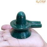 Green Jade Shivling - 2.25 Inches - ( 173 Gram )