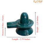 Green Jade Shivling - 2.25 Inches - ( 173 Gram )