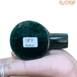 Green Jade Shivling - 2.25 Inches - ( 187 Grams )