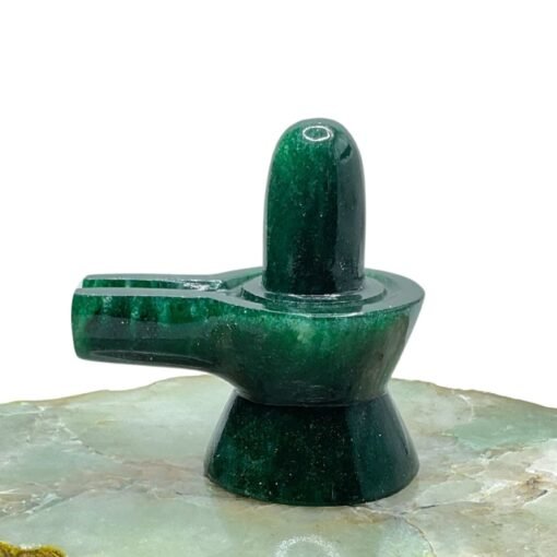 Green Jade Shivling 2.50 Inch ( 120 Gram )