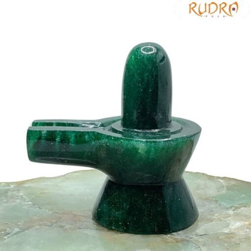 Green Jade Shivling 2.50 Inch ( 120 Gram )
