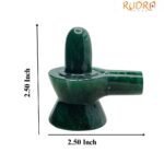 Green Jade Shivling 2.50 Inch ( 120 Gram )