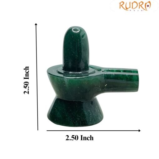 Green Jade Shivling 2.50 Inch ( 120 Gram )