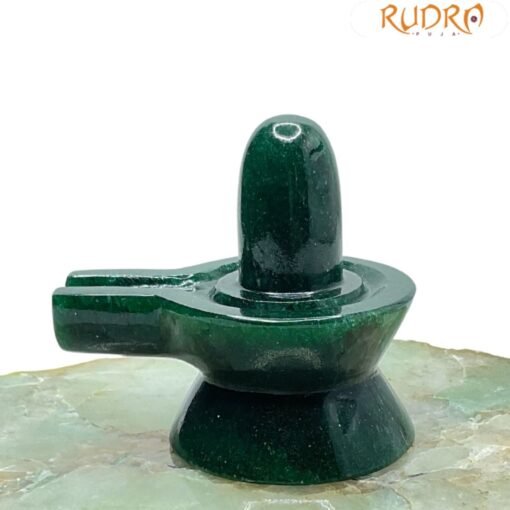 Green Jade Shivling 2.50 Inch ( 138 Gram )