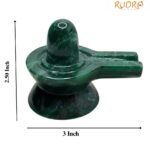 Green Jade Shivling 2.50 Inch ( 195 Gram )