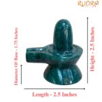 Green Jade Shivling - 2.50 Inches - (120 Grams)
